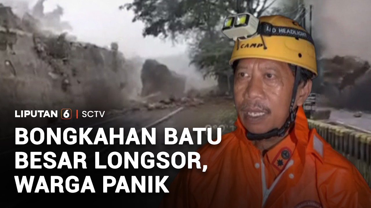 Longsoran Batu Besar Memutus Jalur Utama Trenggalek-Ponorogo | Liputan 6