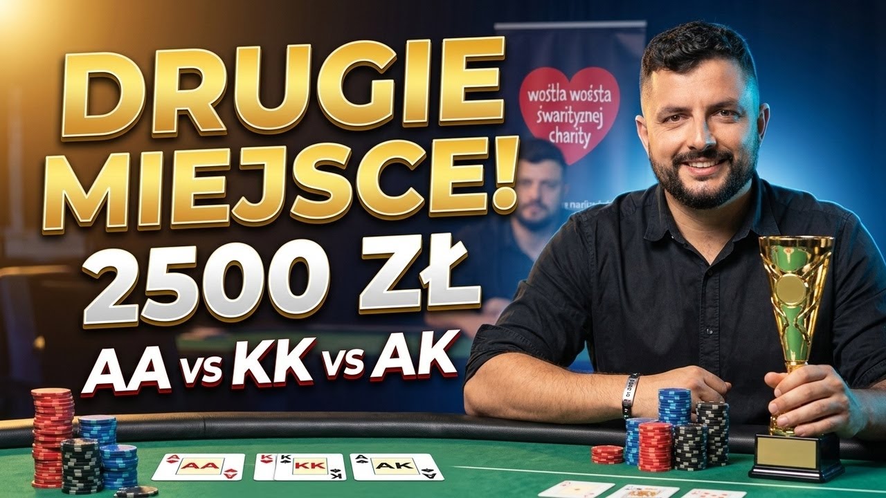Wygrałem 2500 zł w turnieju! AA vs KK vs AK ODC.9 - Wapniak