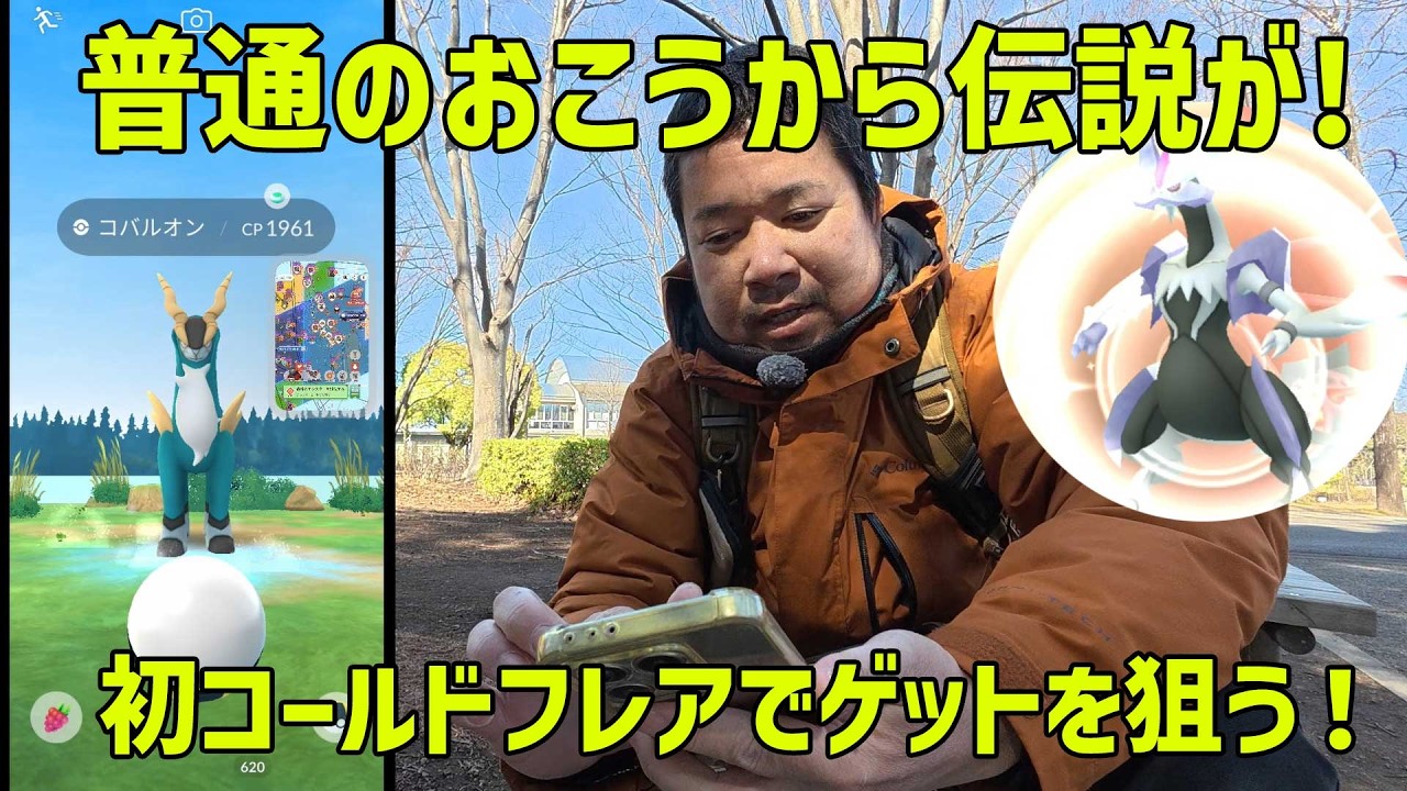 【ポケモンＧＯ】おこうから伝説だと！初コールドフレアでゲットを狙う！ ポケモン30周年イベント：大集合
