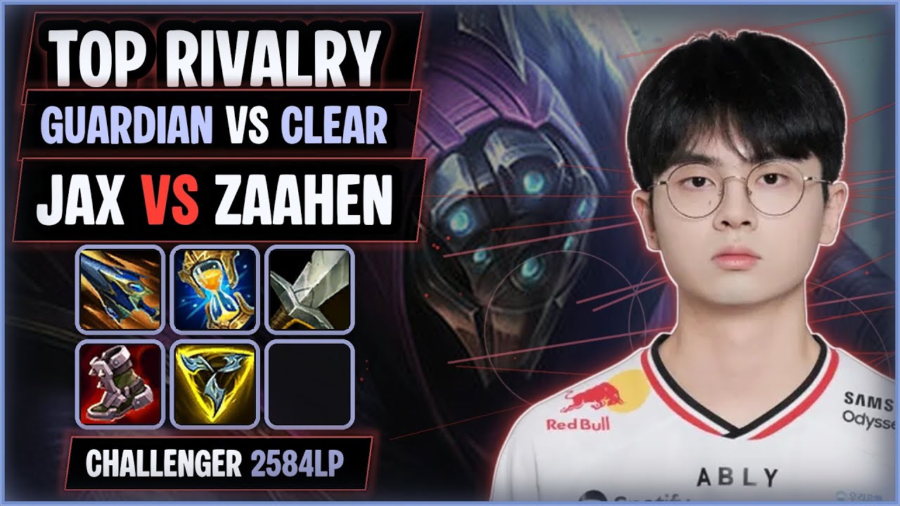 Guardian Jax vs Clear Zaahen TOP Matchup | Pro vs Pro T1 SoloQ Replay