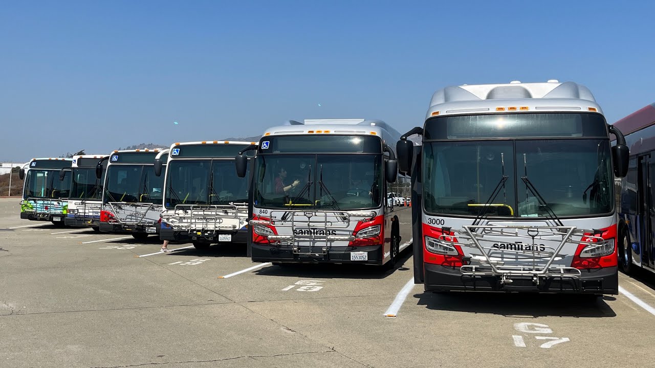 ⁴ᴷ SamTrans North Base Tour: New Hydrogen, Battery, Hybrid and Diesel Buses (9/21/23)