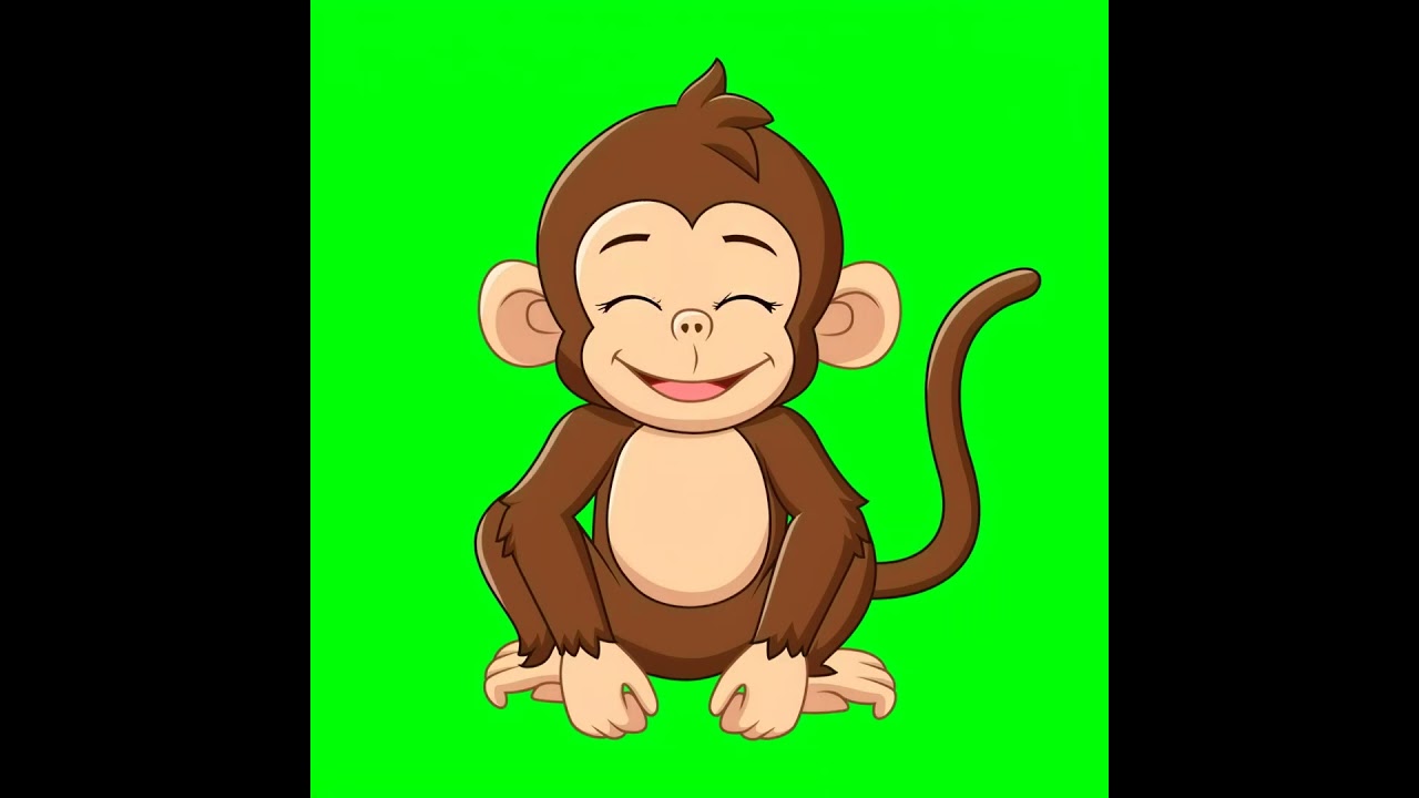 Animated Green Screen Monkey| For 2D Animation| Free To Use #animation