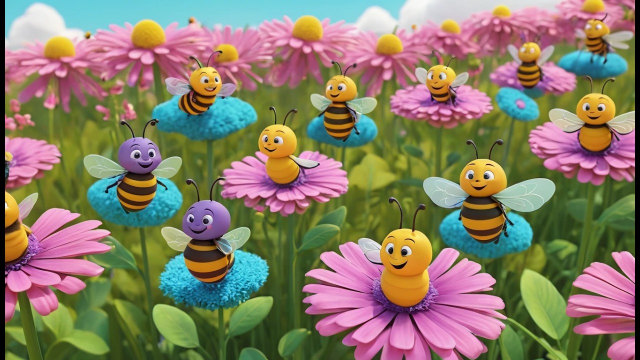 Eighteen Little Toy Bees Go Buzz Buzz Buzz | Counting  & Toy Songs for Kids