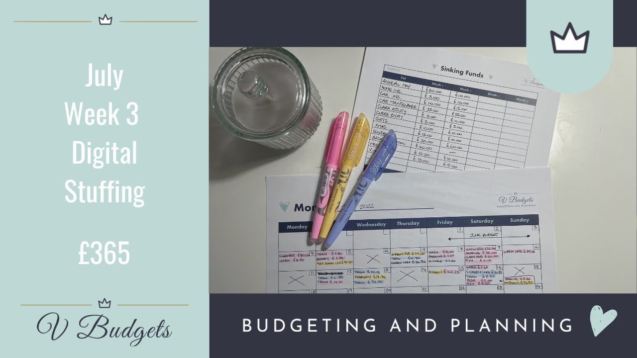 JULY WEEK 3 DIGITAL STUFFING || UK || Sinking Funds and Spending || £365