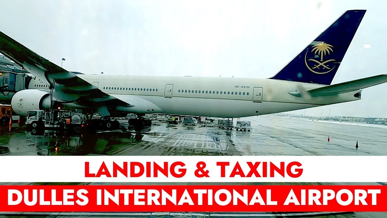 🇺🇸🛬Landing & Taxing at Dulles International Airport, Dulles, Virginia