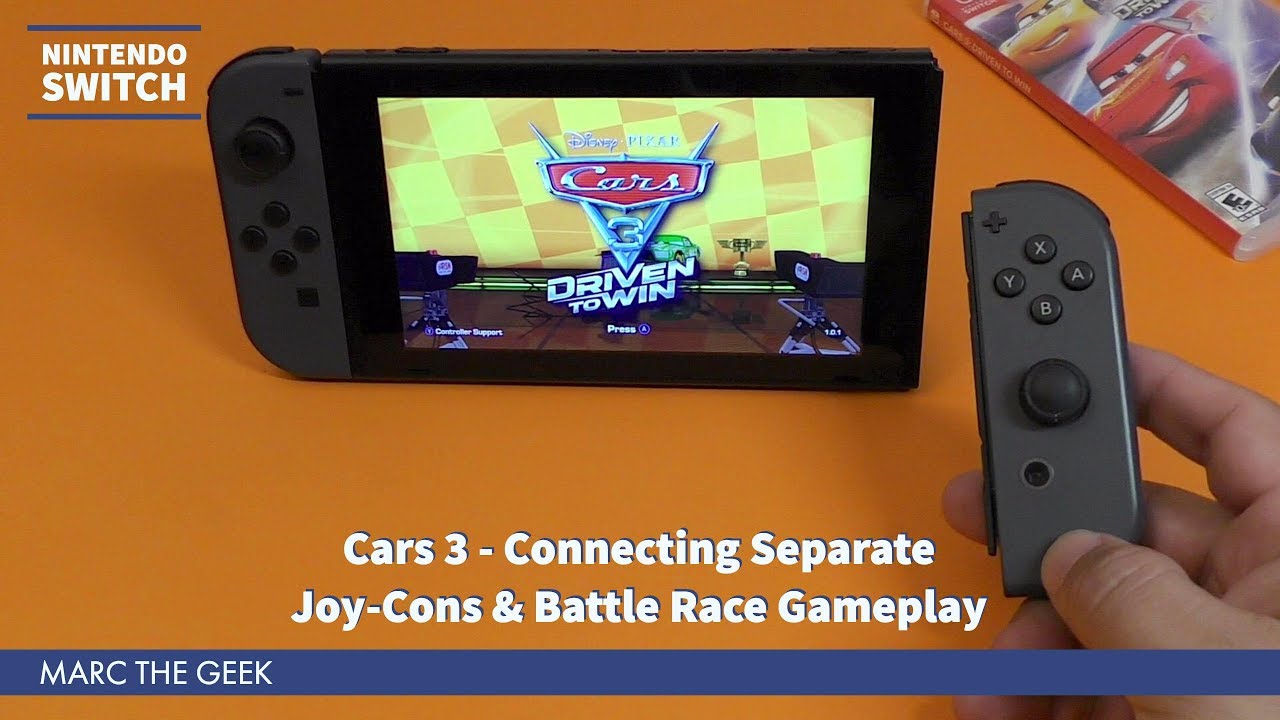 Cars 3 - Connecting Separate Joy-Cons & Battle Race Gameplay