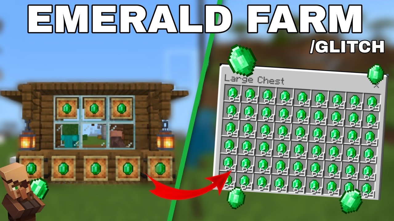 Easy Emerald Farm Minecraft 1.20 Bedrock | Minecraft INFINITE Emerald Farm | Emerald Farm 1.20 pe