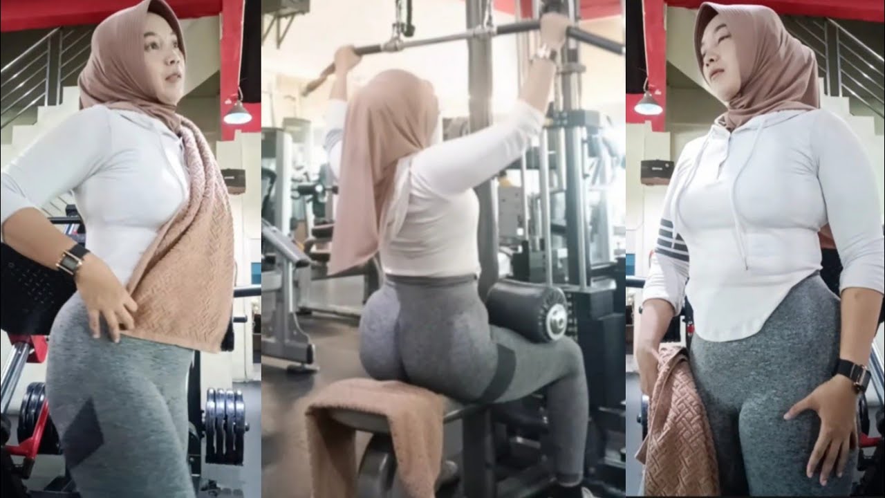 Hijab Style Try On Oufit Sport Legging Jaket Wanita Olah Raga Gym Senam Fitnes
