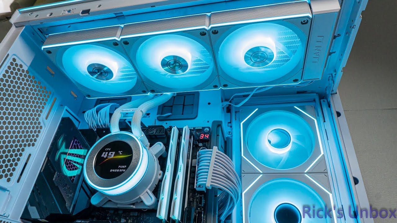 LIAN LI HYDROSHIFT II LCD C 360CL WHITE LCD & CL WIRELESS FANS Special Effects Display