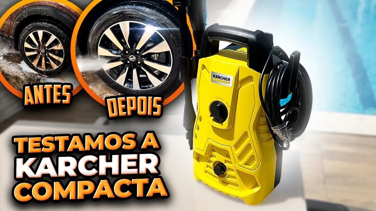 Karcher Compacta: UMA PEQUENA GIGANTE? Review e Testes da Lavadora de Alta pressão Karcher PORTÁTIL!