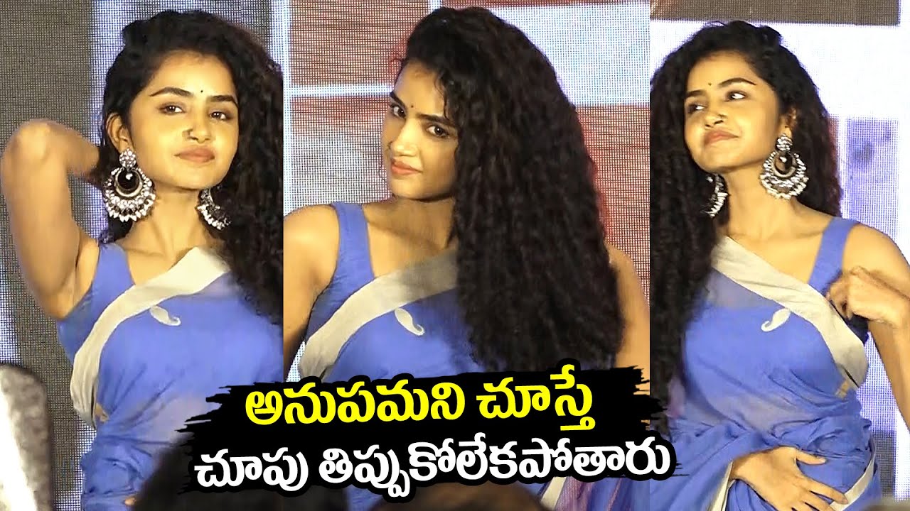 Anupama Parameswaran HOT Looks In Blue Saree At 18 Pages Press Meet | Nikhil Siddharth | NewsQube