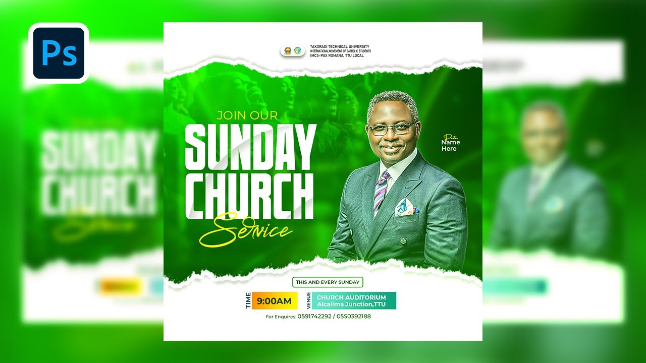 Church Flyer Design in Adobe Photoshop