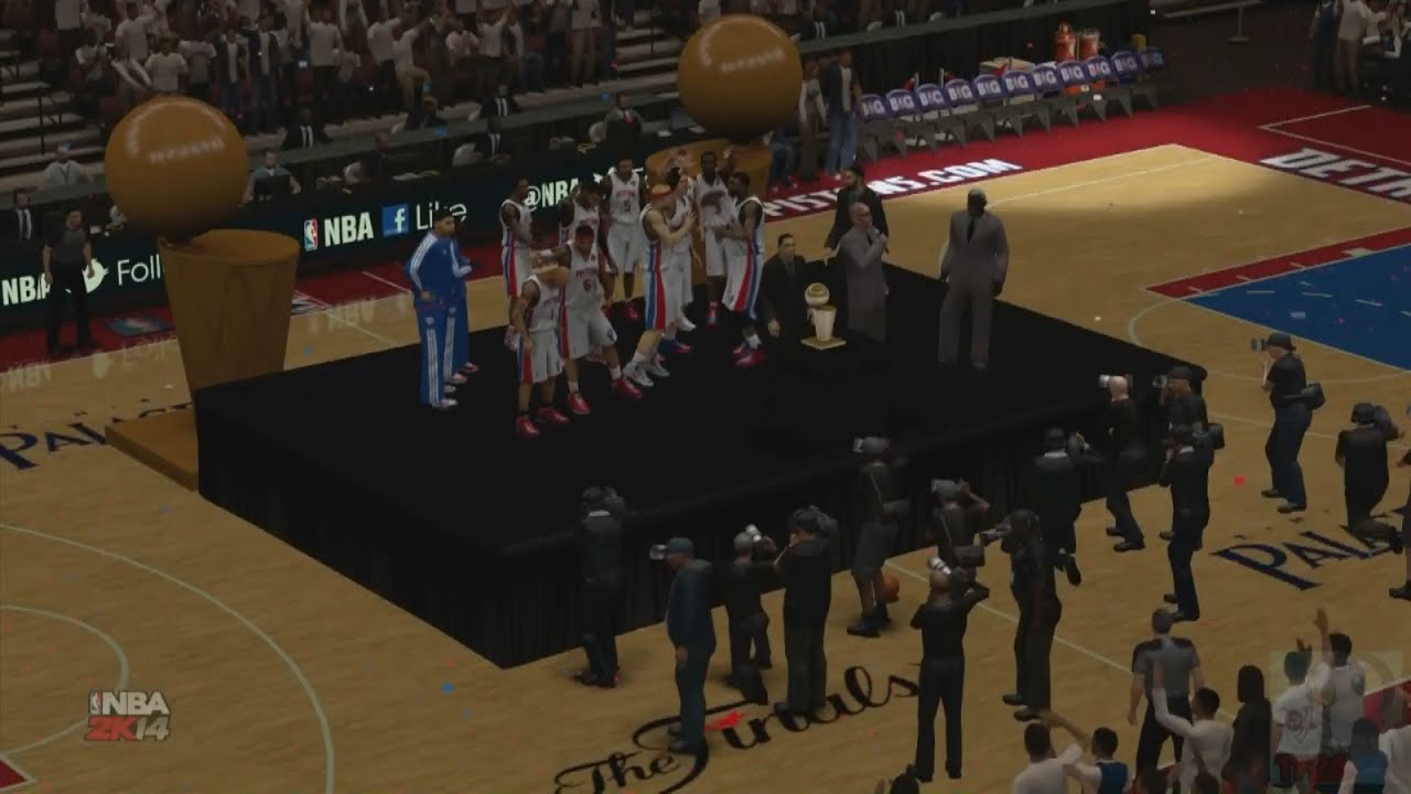 NBA 2K14 - Detroit Pistons NBA Finals Introduction & Championship Celebration