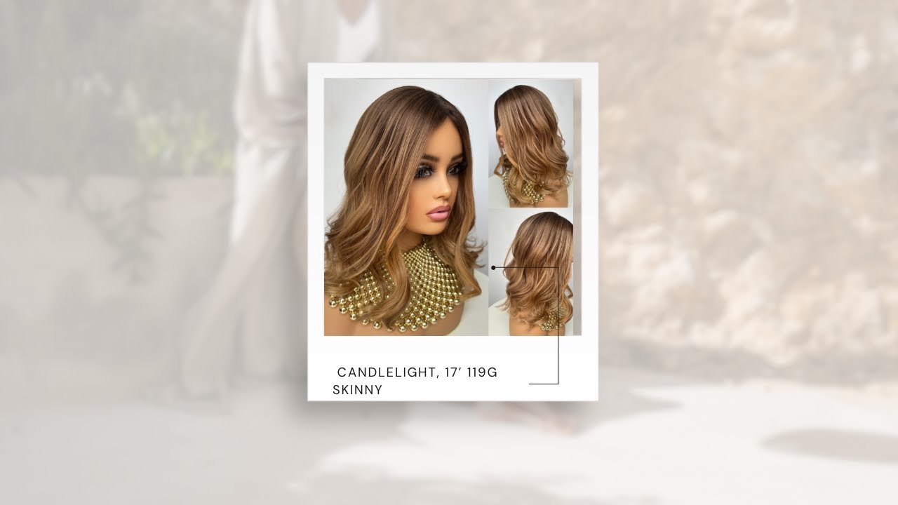 'CANDLELIGHT' • 17" LENGTH • 119G •BEST HAIR TOPPER UK