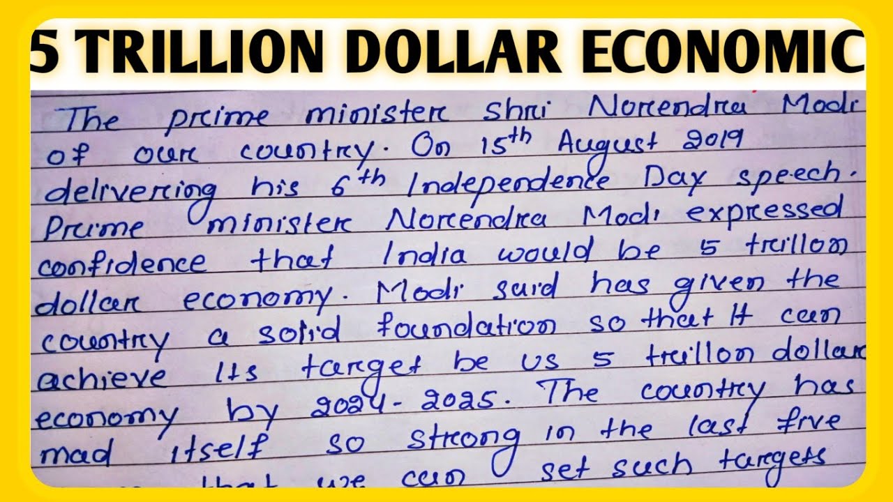 5 Trillion dollar economic essay in English l Paragraf essay 5 Trillion dollar economic in English l