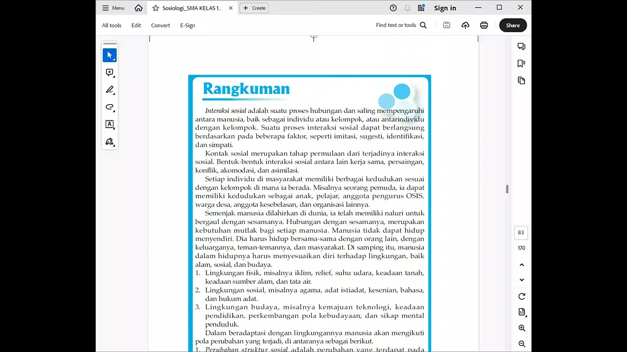 Interaksi Sosial Sosiologi SMA kls 10