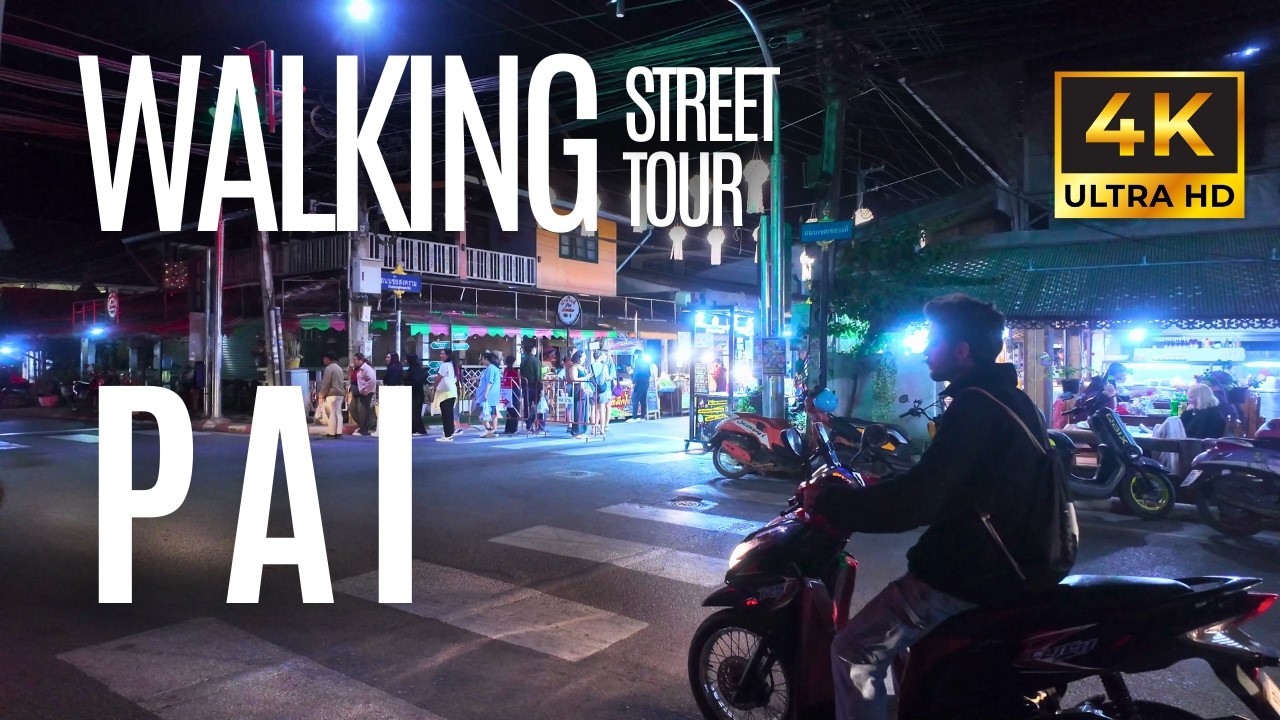 Pai Night Market | Thailand 4K Walking Tour 🌙🚶‍♂️