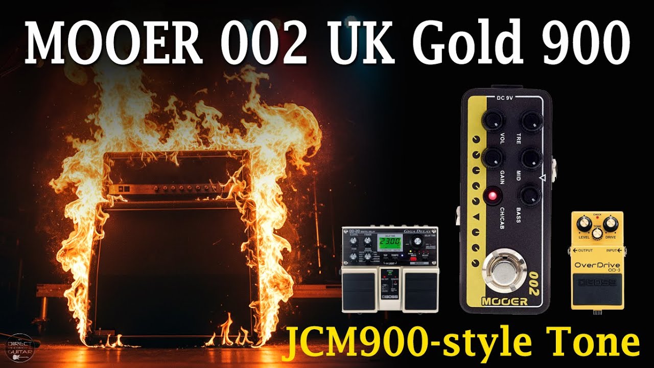 MOOER 002 UK Gold 900 JCM900-style Tone | Boss OD-3 and DD-20