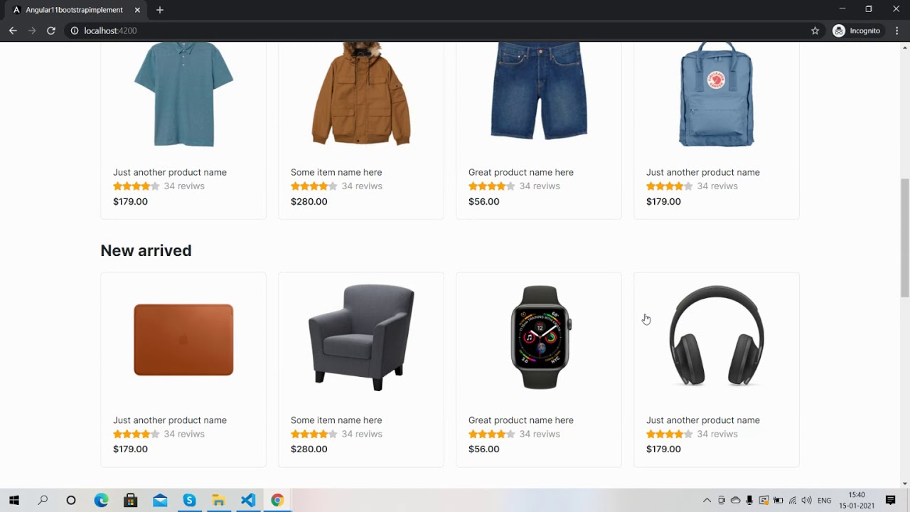 Angular 11 Ecommerce Templates Free