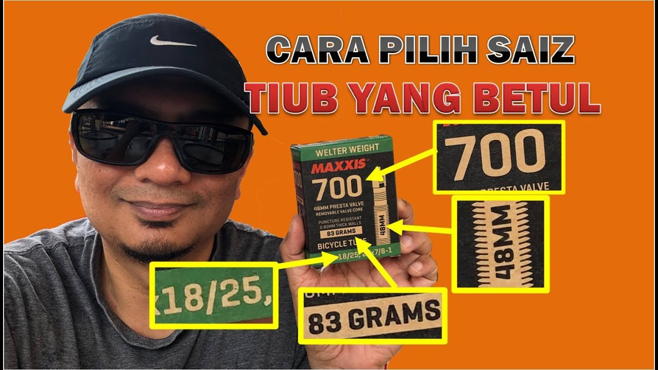 CARA BELI Saiz Tiub Basikal Yang Betul