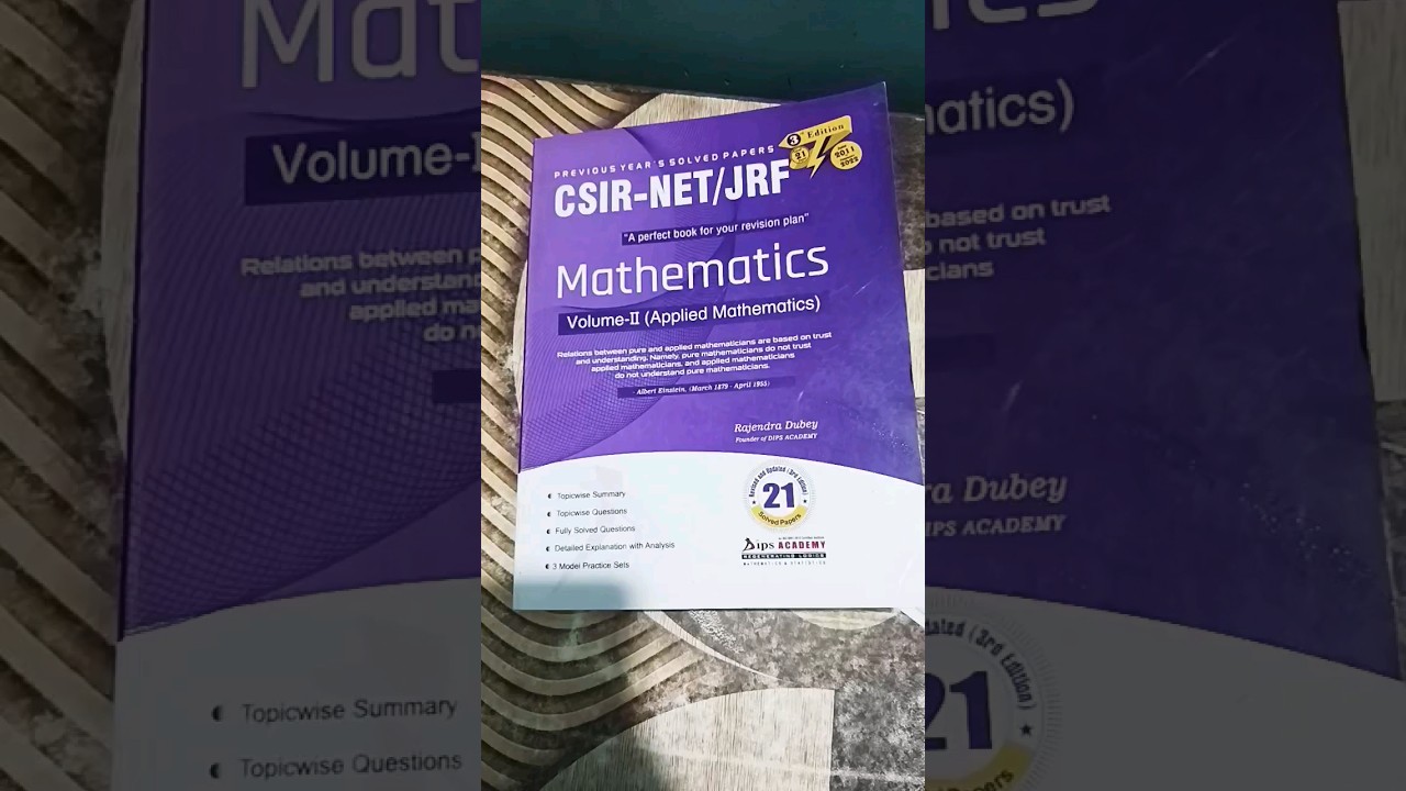 Dips Academy Applied mathematics book for csir net mathematics