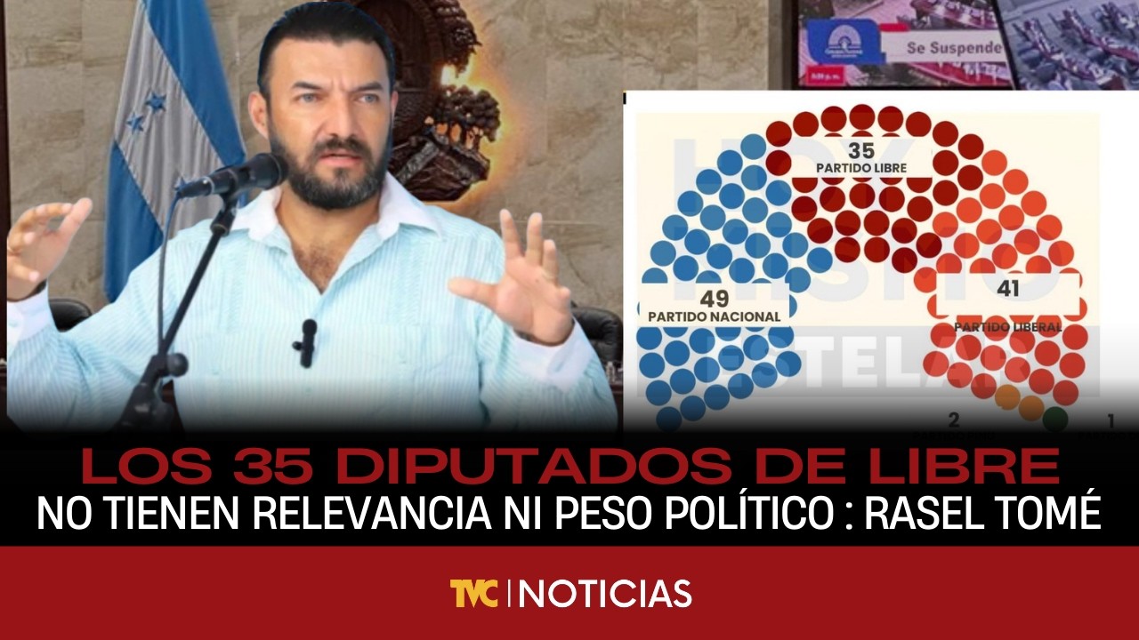 Los 35 diputados de Libre no tienen relevancia ni peso político: Rasel Tomé