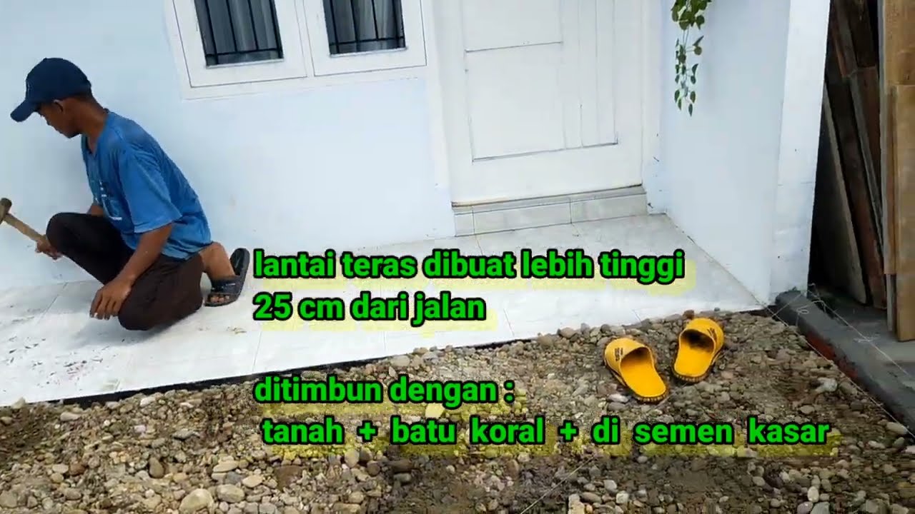 Anti banjir, cara meninggikan lantai teras yang rendah