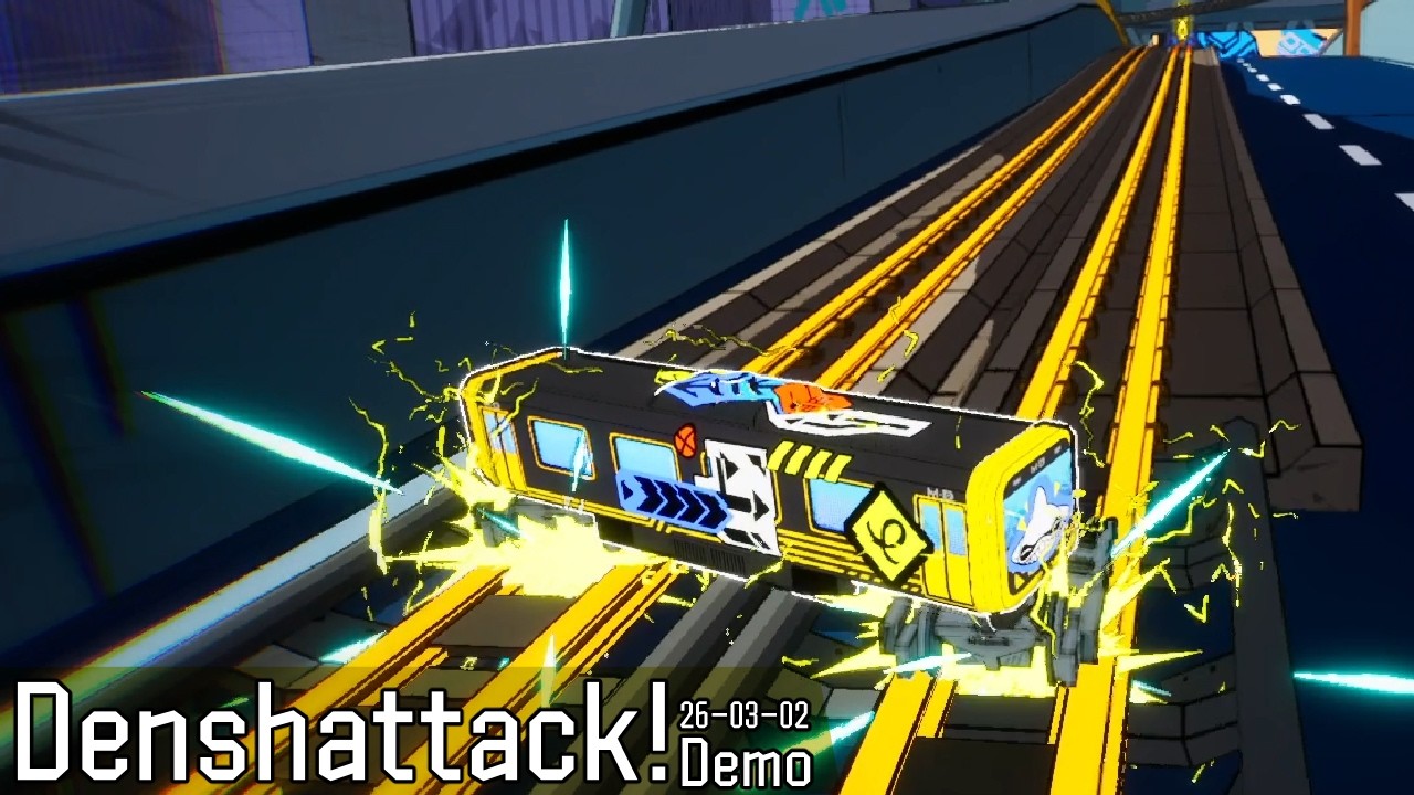 열차로 스케이트 타는 게임 Denshattack! 데모