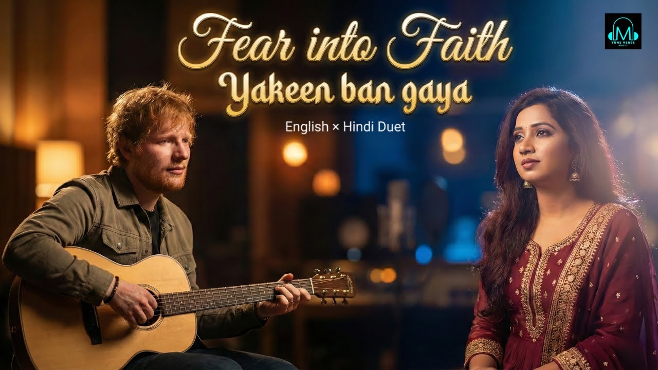 Fear Into Faith  Yaqeen Ban Gaya| English–Hindi Romantic Duet |Ed Sheeran Shreya Ghoshal |Tune Verse