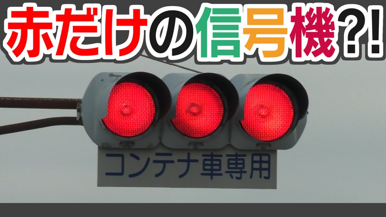 青も黄色もない、ぜんぶ赤レンズの信号機！　東京・大井コンテナ埠頭