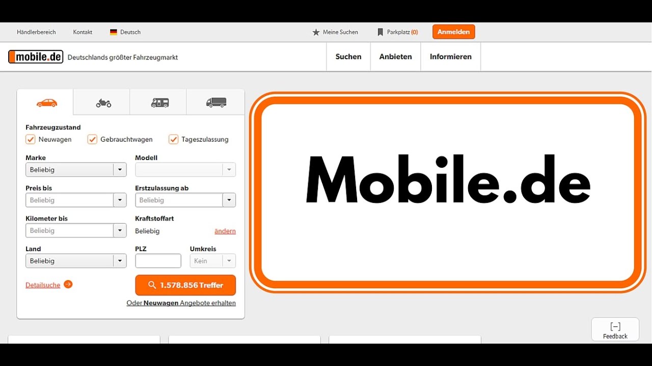 Ищем себе авто из Европы на мобиле де. Mobile de лучший посредник для покупки авто в Германии