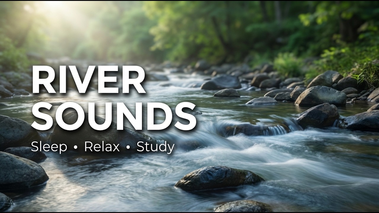 🌊 Pure River Water Sounds for Deep Sleep & Relaxation (No Music)