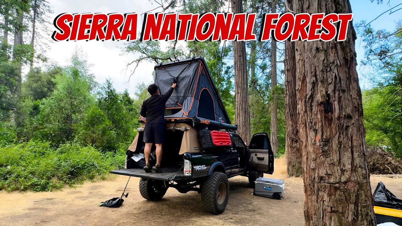 Exploring The Sierra National Forest In My Overland 1st Gen Tacoma! | Relax Getaway From The City!