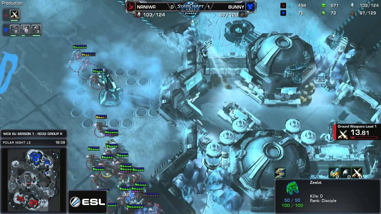Naniwa vs Bunny Starcraft 2 WCS Europe Premiere RO32 2014 Season 1 Group A Set 2