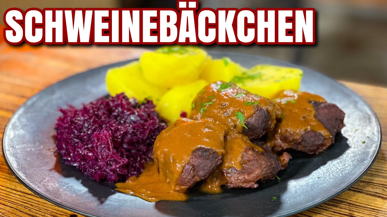 Zarte Schweinebäckchen aus dem Dutch Oven - mit leckerer Sauce