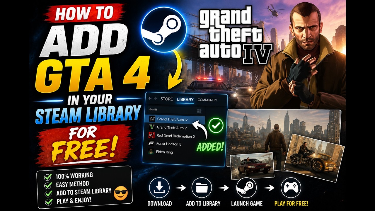 How to Add GTA IV to Steam Library | Complete Guide