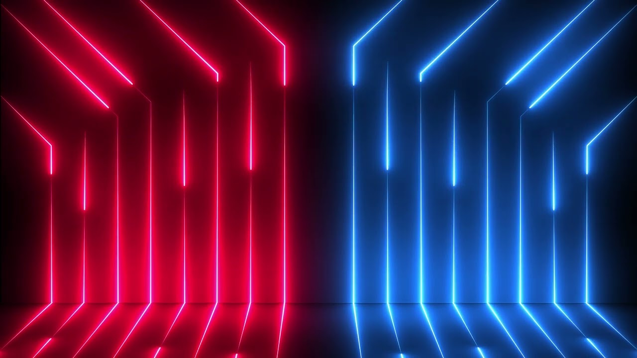 4K Neon Multicolored lines Animation  60 Min | Moving Wallpaper Background | Footage | Screensaver