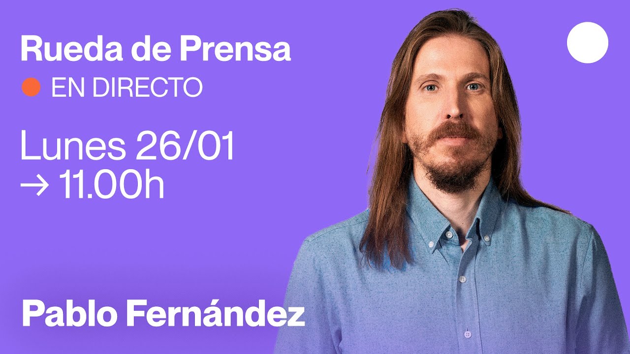 Rueda de prensa de Pablo Fernández
