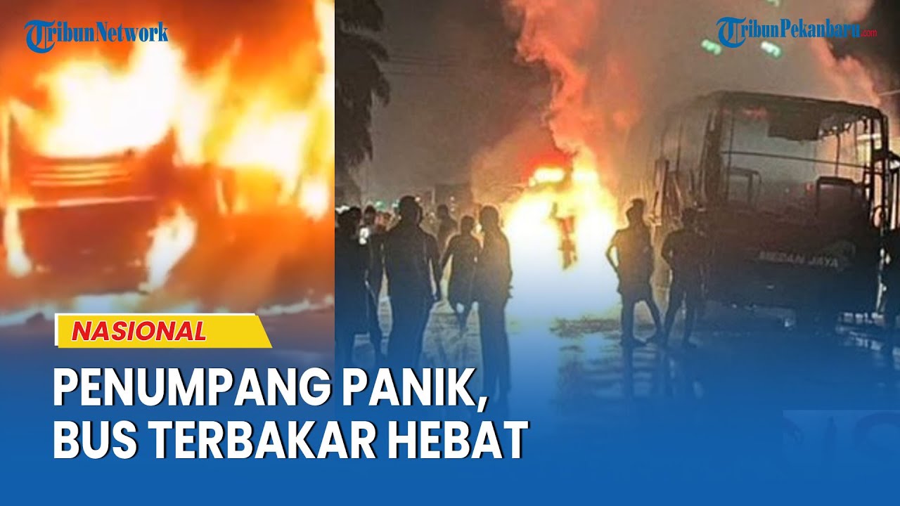 Bus Medan Jaya Terbakar di Lintas Sumatera, Penumpang Panik