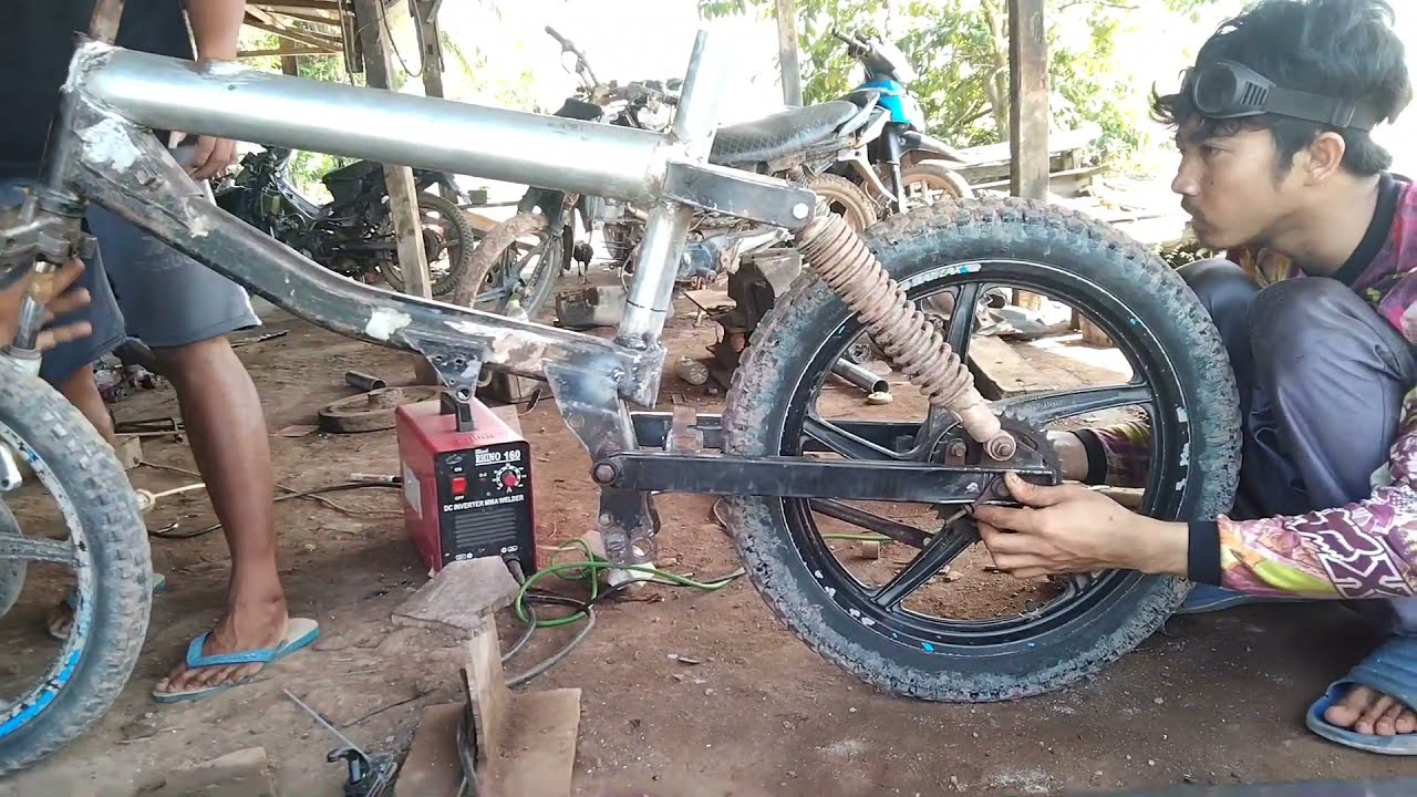 motor sepeda BMX Cub, cara membuat motor sepeda BMX, spesialis jalan becek/part 1
