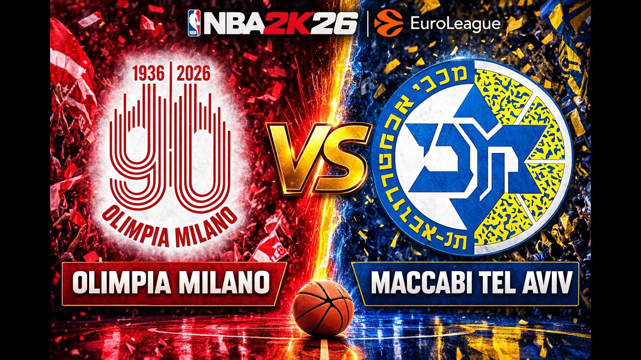 [TURKISH AIRLINES EUROLEAGUE 2025/2026] EA7 Emporio Armani Milan vs Maccabi Rapyd Tel Aviv - NBA2K26