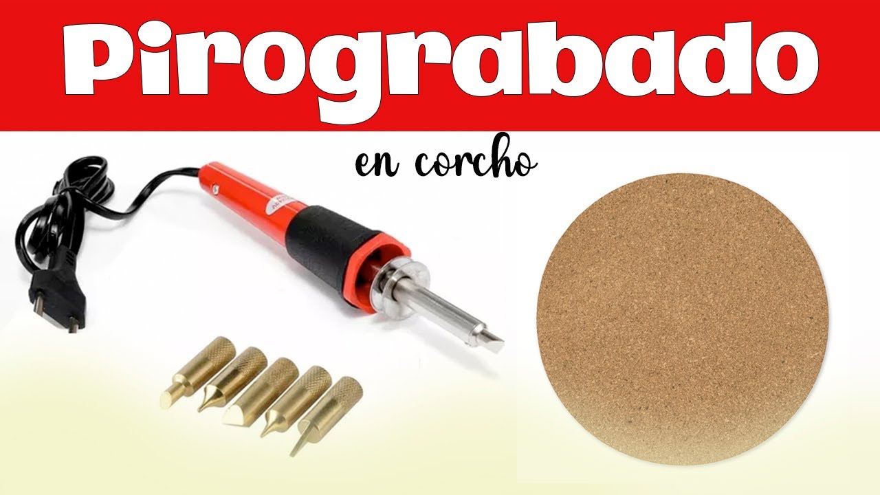 PIROGRABADO EN COLOR SOBRE CORCHO PASO A PASO. MANUALIDADES DIY