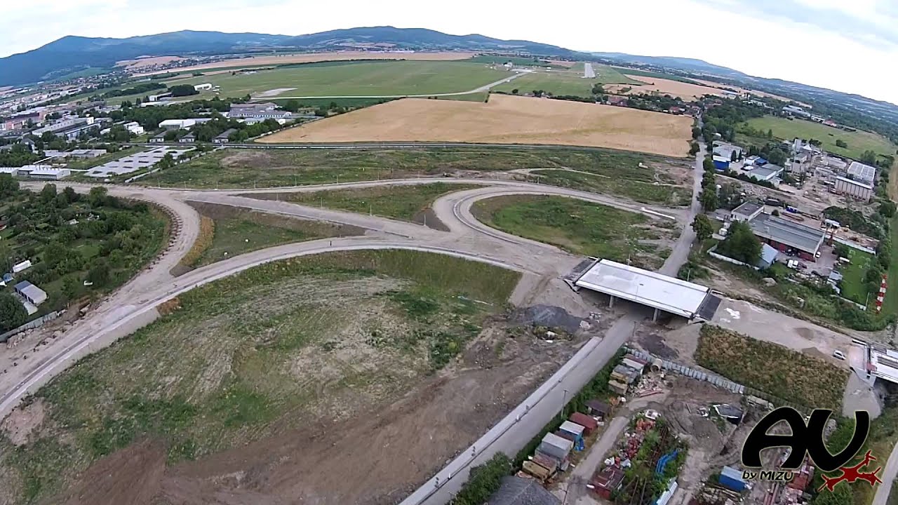 Air view - #39 - Construction of the bridge part VI (Stavba cestného mostu v Trenčíne)