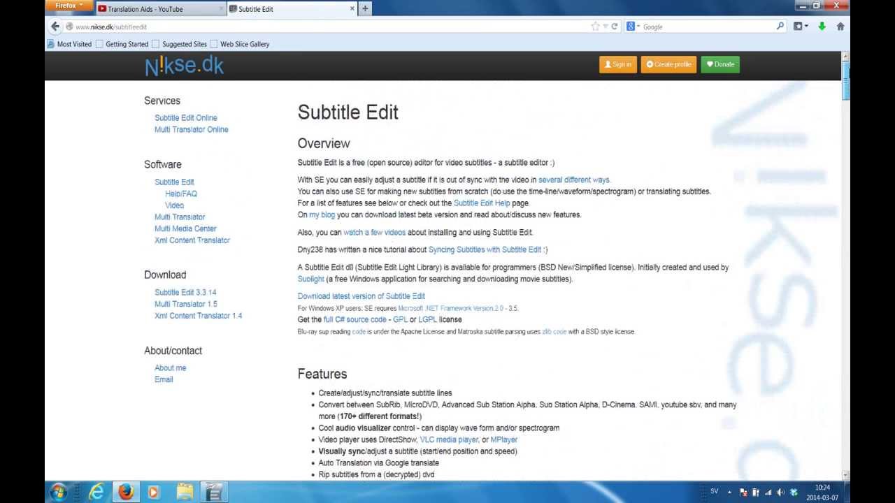2 Installing Subtitle Edit & placing the correct settings