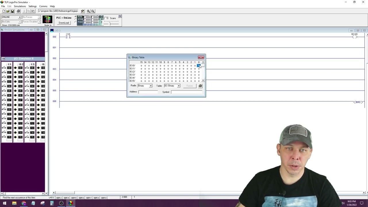 LogixPro bit table explanation and usage. RSLogix 500 training B3 Binary