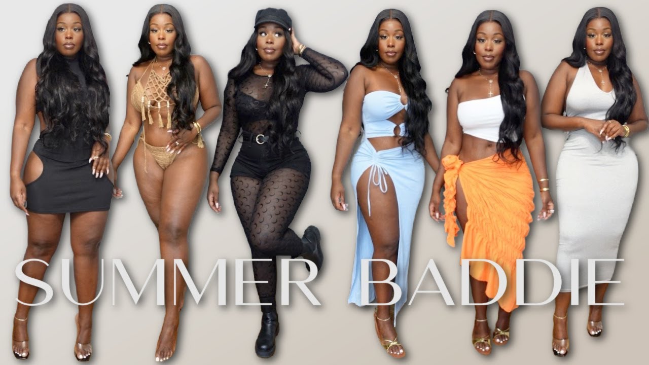 SUMMER AFFORDABLE BADDIE ON A BUDGET CURVY-GIRL TRY-ON HAUL! TRENDY LOOKS STYLES & PIECES JURLLYSHE