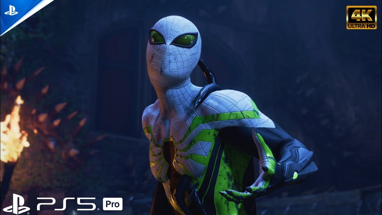 Геймплей Spider-Man 2 на PS5 Pro, 60 кадров в секунду, 4K.
