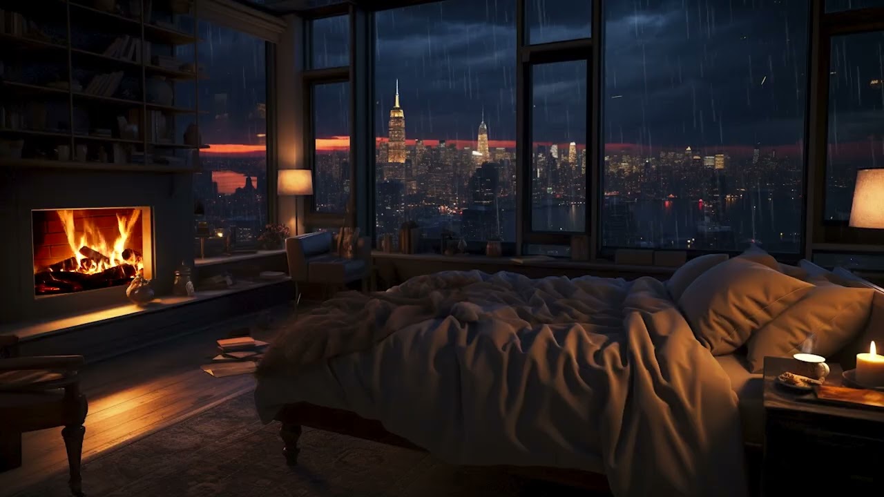 3 Hours Rainy Night Piano Music 🌙🎹🌧️ | Calm Sleep Music & Stress Relief