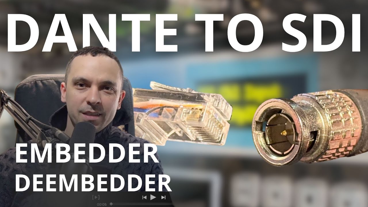 DANTE - SDI ЭМБЕДДЕР/ДЕ-ЭМБЕДДЕР. Как эмбедировать звук Dante в SDI.