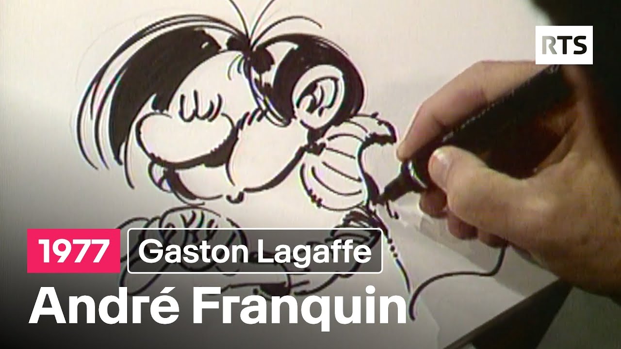 André Franquin, génial créateur de Gaston Lagaffe (1977)